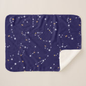 Starry Night Sky Small Sherpa Blanket Sherpadecke (Vorderseite (Horizontal))