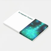 Starry Night Sky Smarald Green Post-it Klebezettel (angewinkelt)