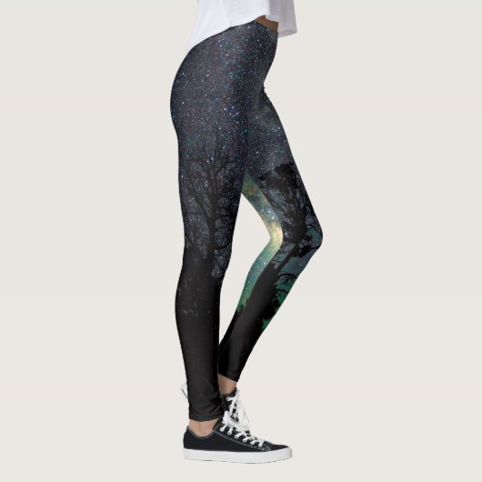Starry Night Sky & Trees Leggings (Rechts)