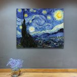 Starry Night Sky Vincent van Gogh Leinwanddruck<br><div class="desc">A fine art wrapped canvas of the oil painting Starry Night (1889) by Vincent Van Gogh (1853-1890). A painting depicting the view outside the window from his room at the sanitorium in Saint-Remy-de-Provence,  Southern France.</div>