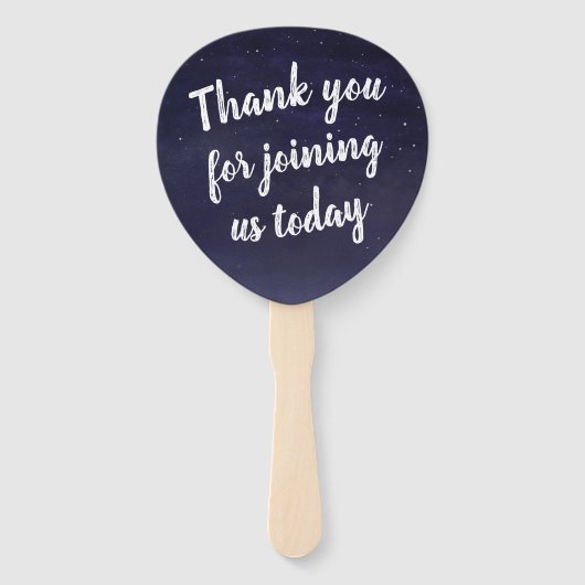 Starry Night Sky Wedding Fächer (Rückseite)