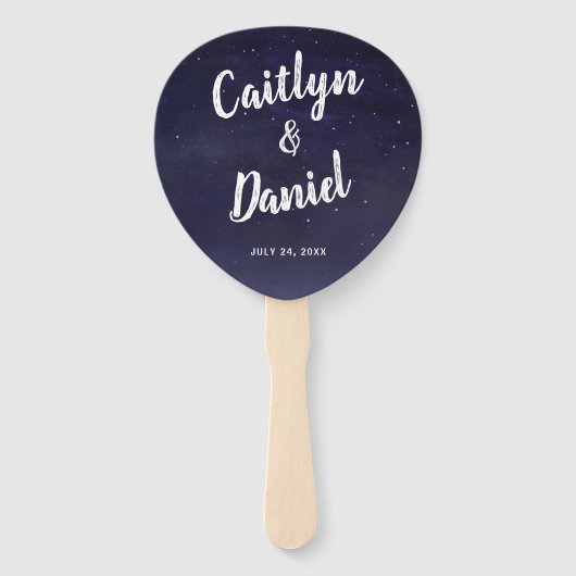 Starry Night Sky Wedding Fächer (Vorderseite)