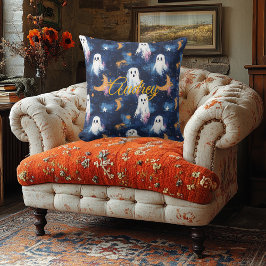 Starry Night Specters Halloween Kissen mit Name