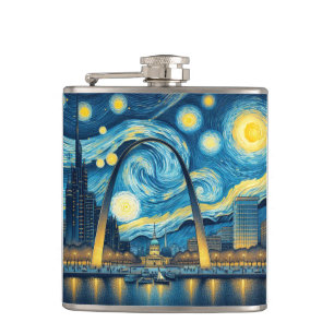 Starry Night St. Louis Missouri Flachmann