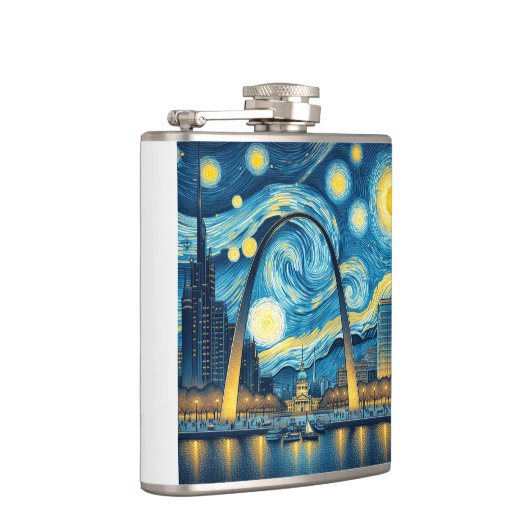 Starry Night St. Louis Missouri Flachmann (Rechts)