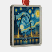 Starry Night St. Louis Missouri Ornament Aus Metall (Rechts)