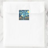 Starry Night St. Louis Missouri Quadratischer Aufkleber (Tasche)