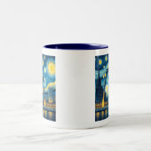 Starry Night St. Louis Missouri Zweifarbige Tasse (Mittel)