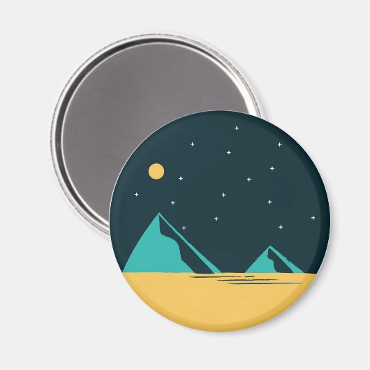 starry night Standard, 5,7 cm Circle Magnet (Vorderseite/Rückseite)