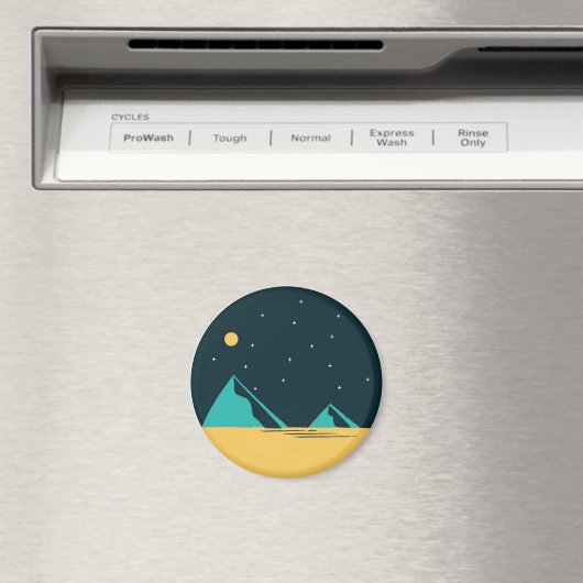 starry night Standard, 5,7 cm Circle Magnet (In Situ (Geschirrspüler))