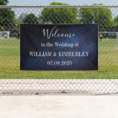 Starry Night Stars Sky Galaxy Elegante Hochzeit Banner (Insitu)