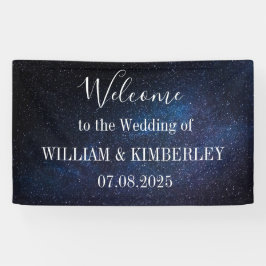Starry Night Stars Sky Galaxy Elegante Hochzeit Banner