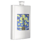 Starry Night Statue of Liberty New York Flachmann (Rechts)