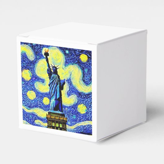 Starry Night Statue of Liberty New York Geschenkschachtel (Vorderseite)