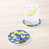 Starry Night Statue of Liberty New York Getränkeuntersetzer (Seite)