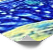 Starry Night Statue of Liberty New York Poster (Ecke)