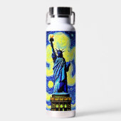 Starry Night Statue of Liberty New York Trinkflasche (Vorne)