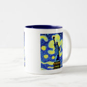 Starry Night Statue of Liberty New York Zweifarbige Tasse (VorderseiteRechts)
