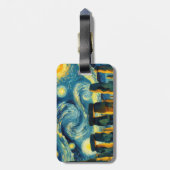 Starry Night Stonehenge Gepäckanhänger (Rückseite vertikal)