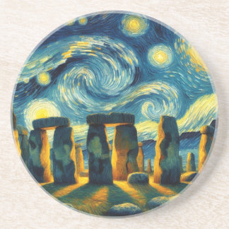 Starry Night Stonehenge Getränkeuntersetzer