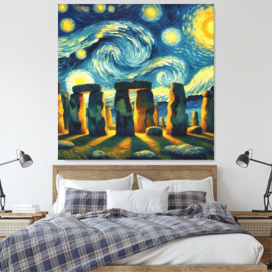 Starry Night Stonehenge Leinwanddruck (Insitu (Schlafzimmer))