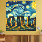 Starry Night Stonehenge Leinwanddruck (Insitu (Wohnzimmer))