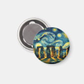 Starry Night Stonehenge Magnet (Vorderseite/Rückseite)