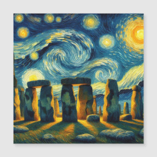 Starry Night Stonehenge Magnetkarte