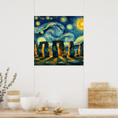 Starry Night Stonehenge Poster (Küche)