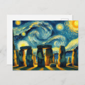 Starry Night Stonehenge Postkarte (Vorne/Hinten)