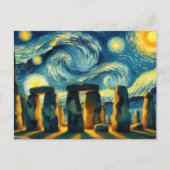 Starry Night Stonehenge Postkarte (Vorderseite)