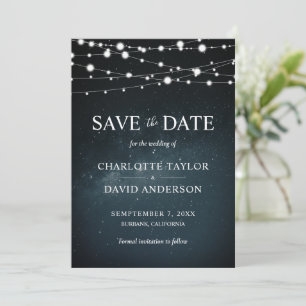 Starry Night String Lampen Hochzeit speichern das Save The Date