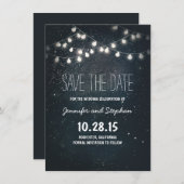 Starry Night String Lights Save the Date (Vorne/Hinten)
