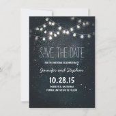 Starry Night String Lights Save the Date (Vorderseite)