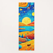 Starry Night Surrealismus Cartoon Art Yogamatte (Vorderseite)