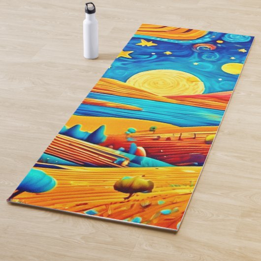 Starry Night Surrealismus Cartoon Art Yogamatte (Beispiel)