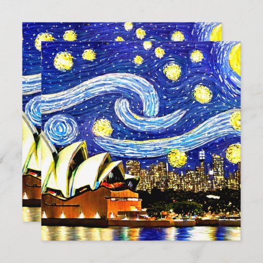 Starry Night Sydney Australia Opernhaus (Vorne/Hinten)