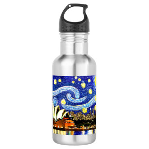 Starry Night Sydney Australia Opernhaus Edelstahlflasche