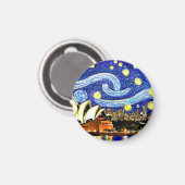 Starry Night Sydney Australia Opernhaus Magnet (Vorderseite/Rückseite)