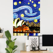 Starry Night Sydney Australia Opernhaus Poster (Heimbüro)