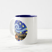 Starry Night Sydney Australia Opernhaus Zweifarbige Tasse (Vorderseite Links)
