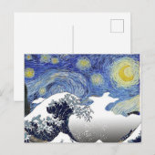 Starry Night, The Wave, Fine Art Parody Postkarte (Vorne/Hinten)