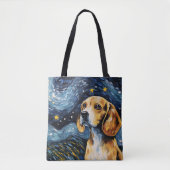 STARRY NIGHT THEMED BEAGLE DOG TASCHE (Vorderseite)