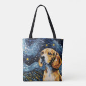STARRY NIGHT THEMED BEAGLE DOG TASCHE (Rückseite)