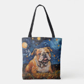 STARRY NIGHT THEMED BULLDOG HUND TASCHE (Rückseite)