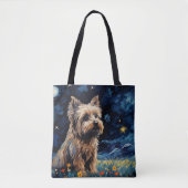 STARRY NIGHT THEMED CAIRN TERRIER DOG TASCHE (Vorderseite)