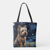 STARRY NIGHT THEMED CAIRN TERRIER DOG TASCHE (Rückseite)