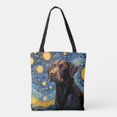 STARRY NIGHT THEMED LABRADOR RETRIEVER DOG TASCHE (Rückseite)