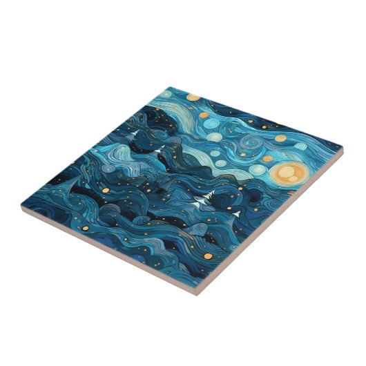Starry Night Tile Fliese (Seite)