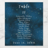 Starry Night Tischnummer Wedding Weinetikett (Einzelnes Label)
